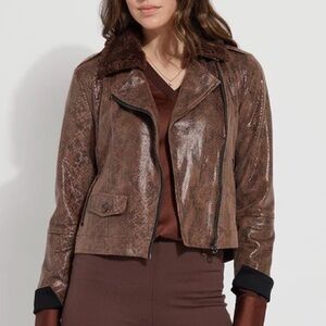 Lyssé faux leather moto jacket